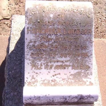 LOUBSER Hendrika nee DU TOIT 1914-1938