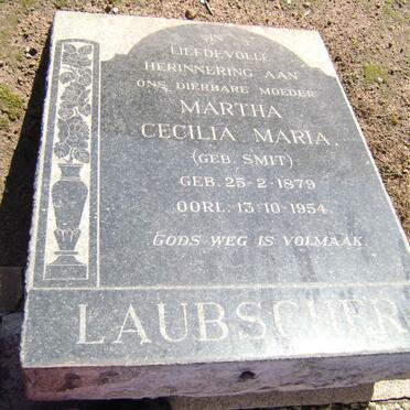 LAUBSCHER Martha Cecilia Maria nee SMIT 1879-1954