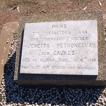 PRINS Jenetta Petronella nee GAUKES 1864-1914