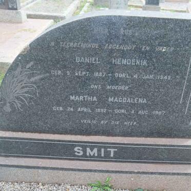 SMIT Daniel Henderik 1887-1949 &amp; Martha Magdalena 1892-1967