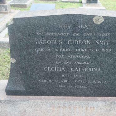 SMIT Jacobus Gideon 1900-1959 &amp; Cecilia Catherina SMIT 1898-1979