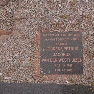 WESTHUIZEN Lourens Petrus Jacobus, van der 1929-2012
