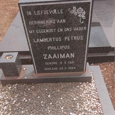 ZAAIMAN Lambertus Petrus Phillipus 1921-1984