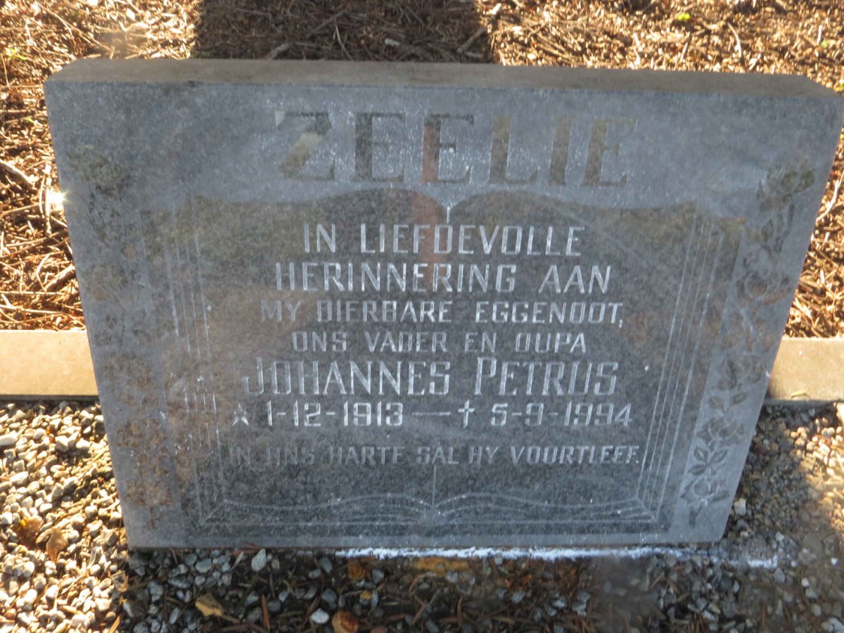 ZEELIE Johannes Petrus 1913-1994