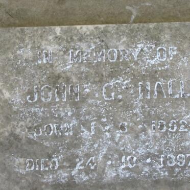 HALL John G. 1852-1897