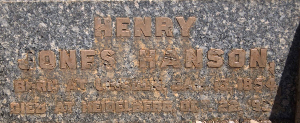 HANSON Henry Jones 1854-19?5