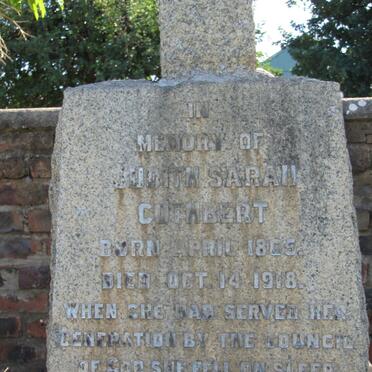 CUTHBERT Judith Sarah 1865-1918