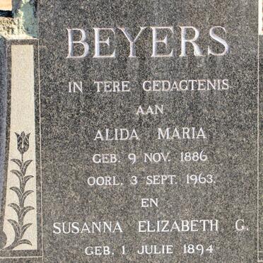 BEYERS Alida Maria 1886-1983 :: BEYERS Susanna Elizabeth 1894-1984