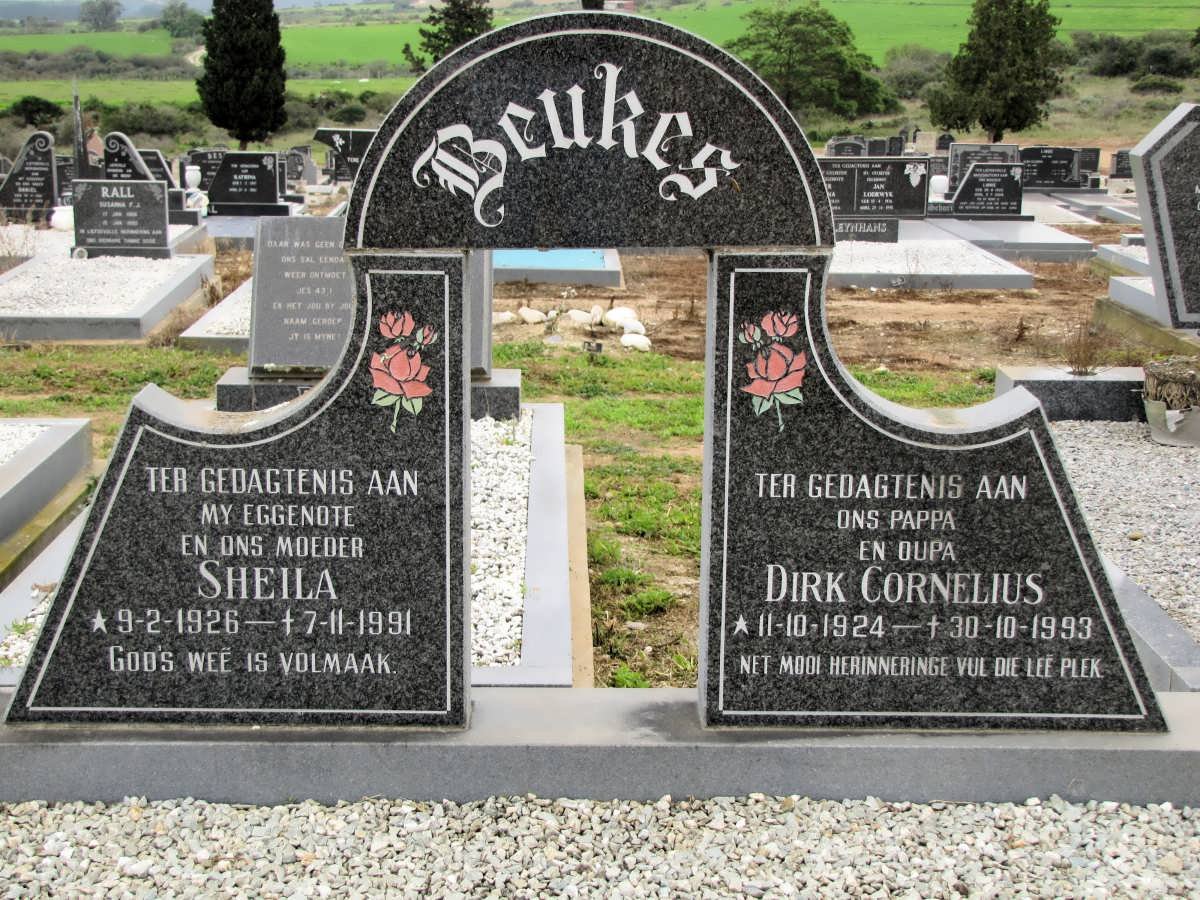 BEUKES Dirk Cornelius 1924-1993 &amp; Sheila 1926-1991