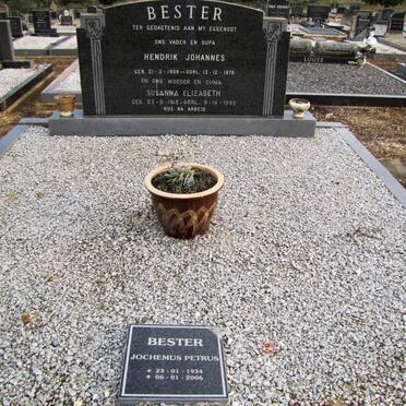 BESTER Henrik Johannes 1908-1978 &amp; Susanna Elizabeth 1915-1993 :: BESTER Jochemus Petrus 1934-2006