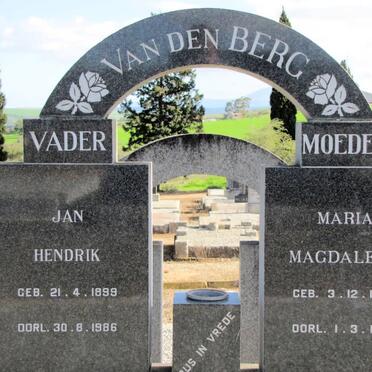 BERG Jan Hendrik, van den 1899-1986 &amp; Maria Magdalena 1903-1969