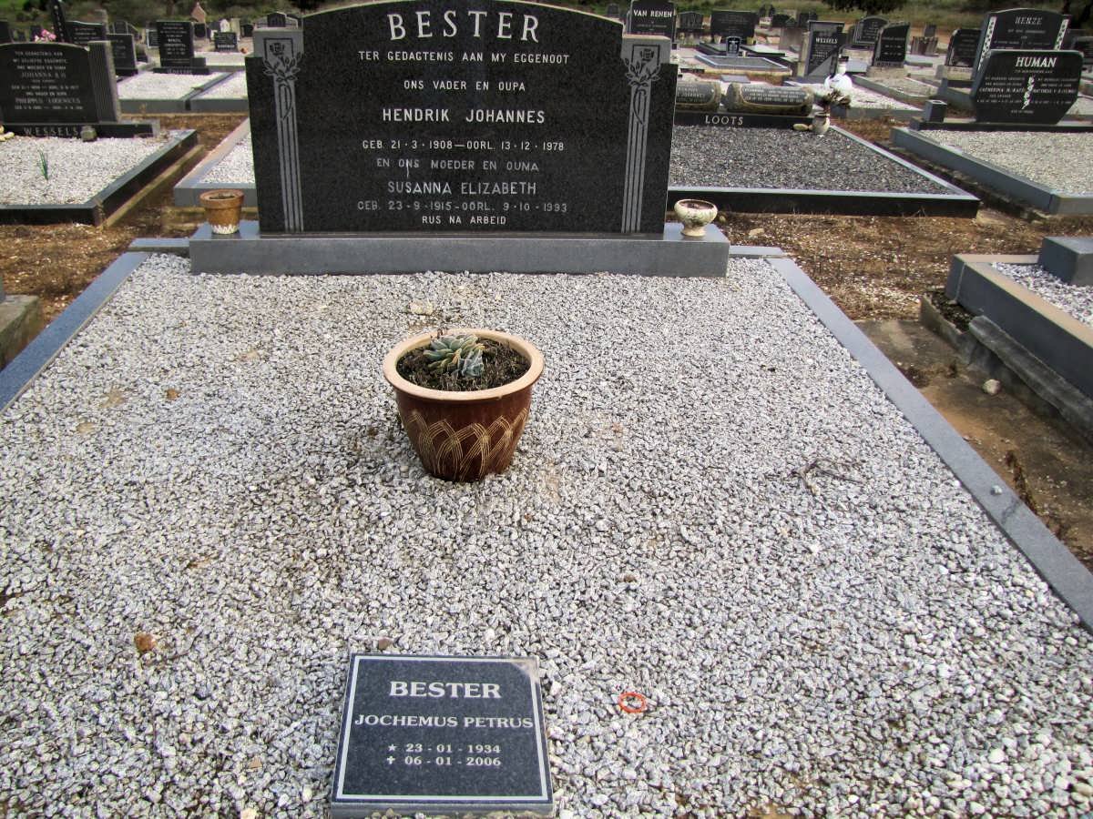 BESTER Henrik Johannes 1908-1978 &amp; Susanna Elizabeth 1915-1993 :: BESTER Jochemus Petrus 1934-2006