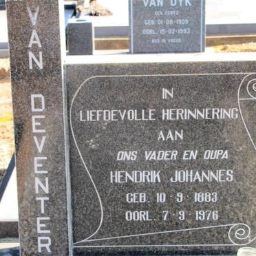 DEVENTER Hendrik Johannes, van 1883-1976