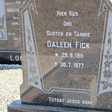 FICK Daleen 1911-1977