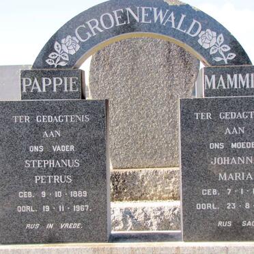 GROENEWALD Stephanus Petrus 1889-1967 &amp; Johanna Maria 1892-1974