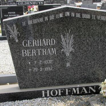 HOFFMAN Gerhard Bertram 1932-1997