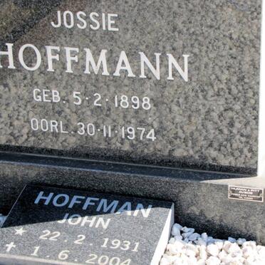 HOFFMANN Jossie 1898-1974 :: HOFFMAN John 1931-2004