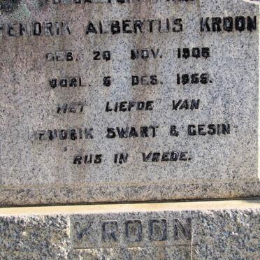 KROON Hendrik Albertus 1906-1955