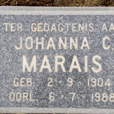 MARAIS Johanna C. 1904-1988