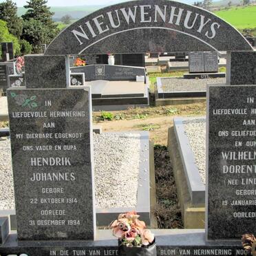 NIEUWENHUYS Hendrik Johannes 1914-1994 &amp; Wilhelmina Dorentina LINDES 1915-