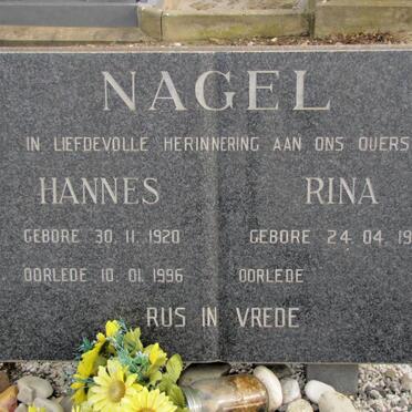 NAGEL Hannes 1920-1996 &amp; Rina 1932-