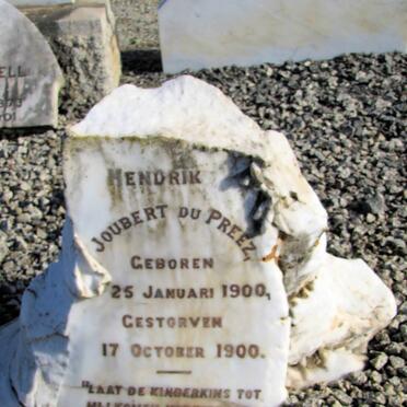 PREEZ Hendrik Joubert, du 1900-1900