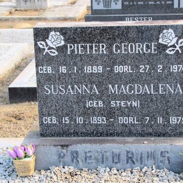 PRETORIUS Pieter George 1889-1974 &amp; Susanna Magdalena STEYN 1893-1975
