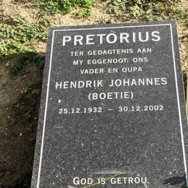 PRETORIUS Hendrik Johannes 1932-2002