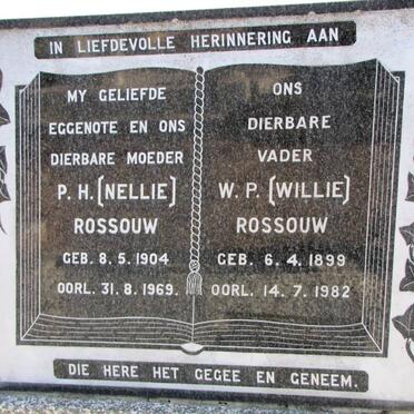 ROSSOUW W.P. 1899-1982 &amp; P.H. 1904-1969