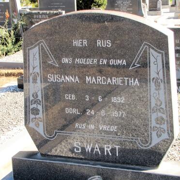 SWART Susanna Margarietha 1892-1977