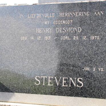 STEVENS Henry Desmond 1931-1970