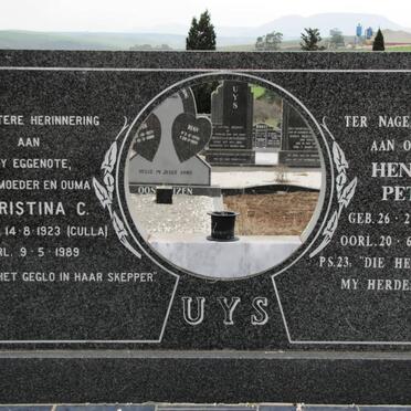 UYS Hendrik Petrus 1922-2002 &amp; Christina C. CULLA 1923-1989