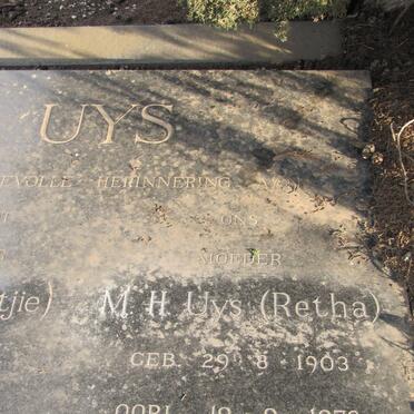 UYS L.S. 1900-1963 &amp; M.H. 1903-1973