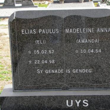 UYS Elias Paulus 1952-1998 &amp; Amanda 1954-