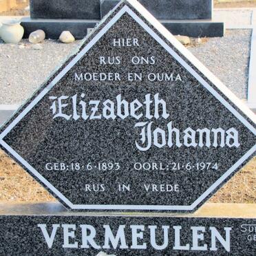 VERMEULEN Elizabeth Johanna 1893-1974