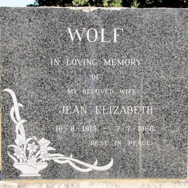 WOLF Jean Elizabeth 1913-1966