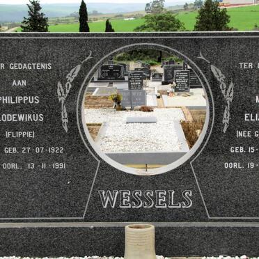 WESSELS Philippus Lodewikus 1922-1991 &amp; Maria Elizabeth GILDENHUYS 1913-1994
