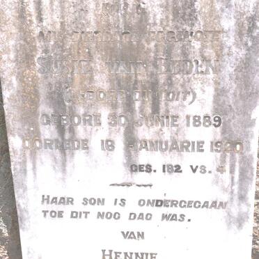 EEDEN Susie, van nee DU TOIT 1889-1920