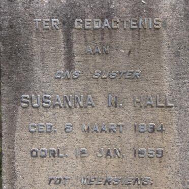 HALL Susanna M. 1884-1959
