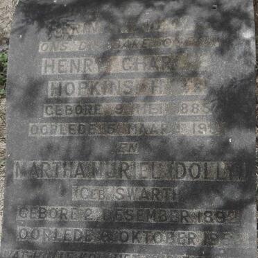 HOPKINS Henry Charles 1885-195? &amp; Martha Muriel SWART 1892-195?