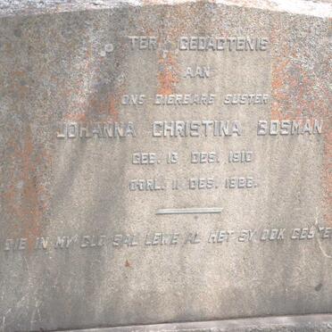 BOSMAN Johanna Christina 1910-1928