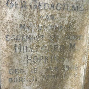 HOPKINS Hildegard M. 1906-193?