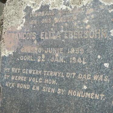 EBERSOHN Francois Eliza 1859-1941