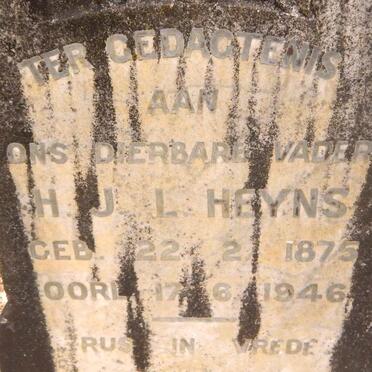 HEYNS H.J.L. 1875-1946