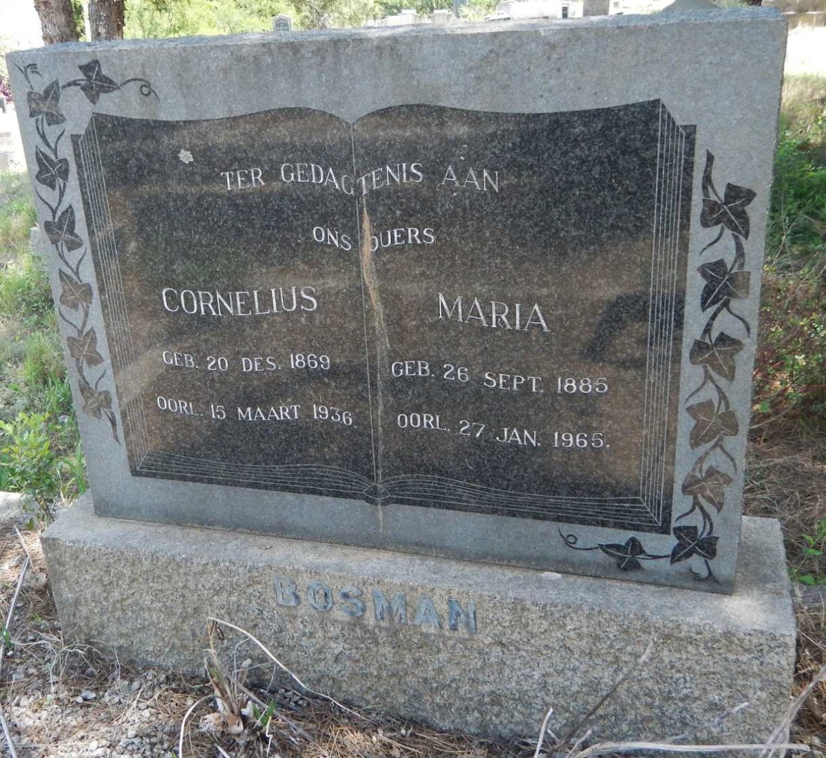 BOSMAN Cornelius 1869-1936 &amp; Maria 1885-1965