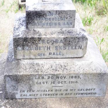 EKSTEEN Jacoba Elizabeth nee RALL 1885-1914
