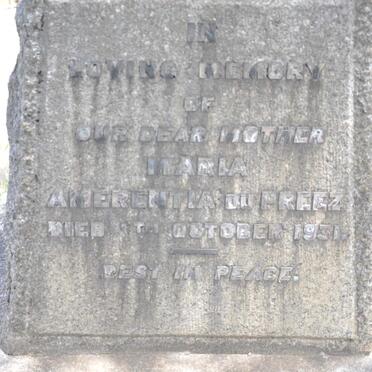 PREEZ Maria Amarentia, du -1931