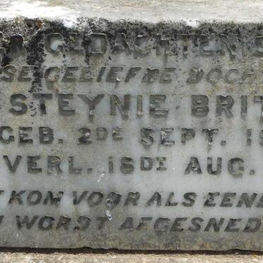 BRITZ Steynie 1928-1929