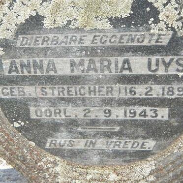 UYS Anna Maria nee STREICHER 1894-1943