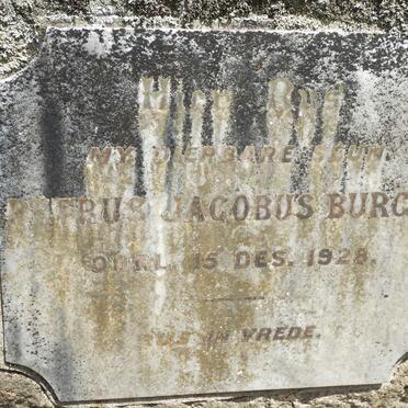 BURGER Petrus Jacobus -1928